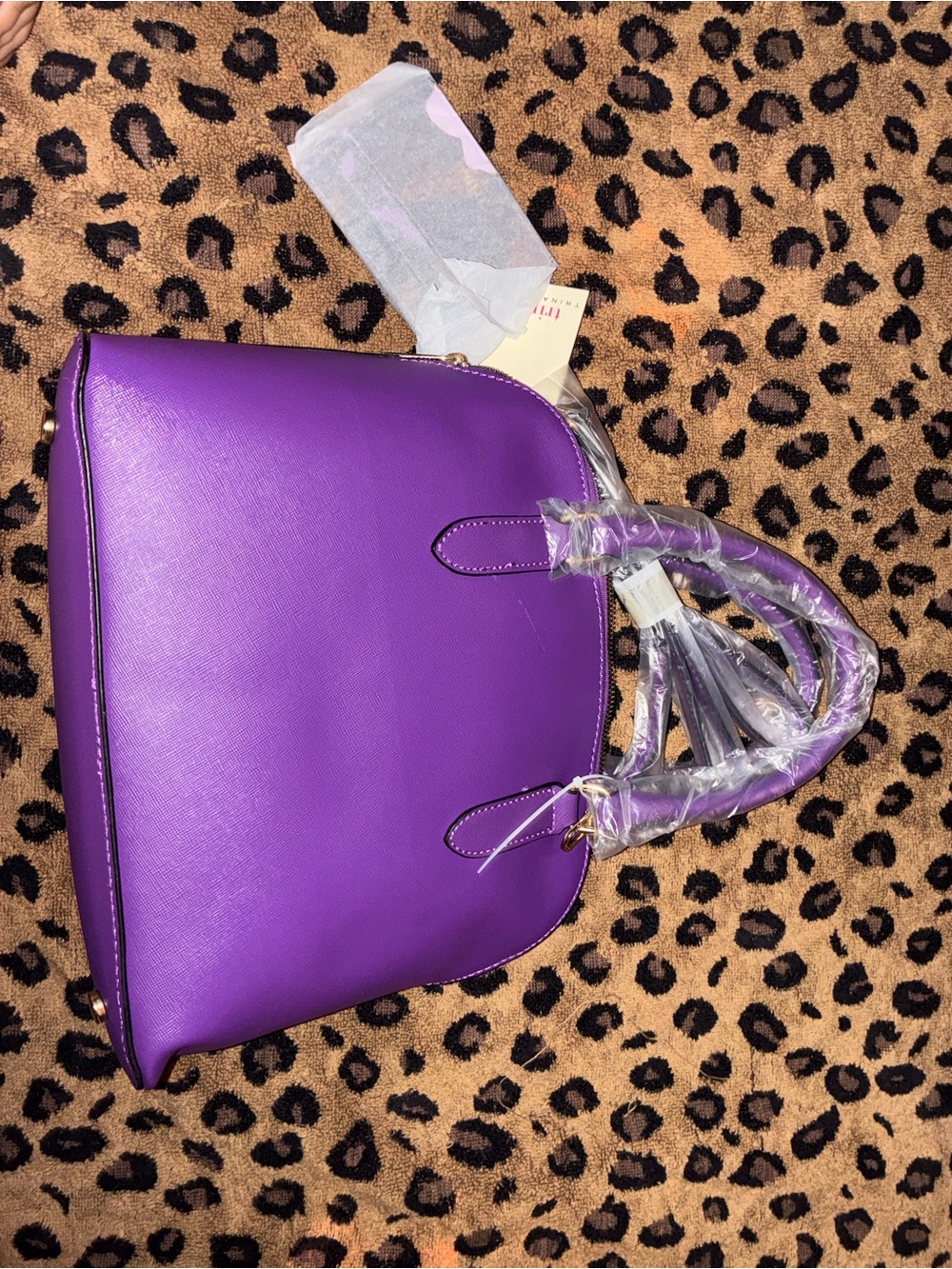 Purple Women's Satchel Handbag - Picture 2 of 6
